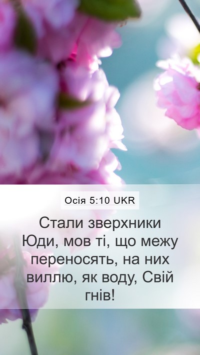 Осія 5:10 UKR Bible Verse Image