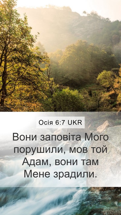 Осія 6:7 UKR Bible Verse Image