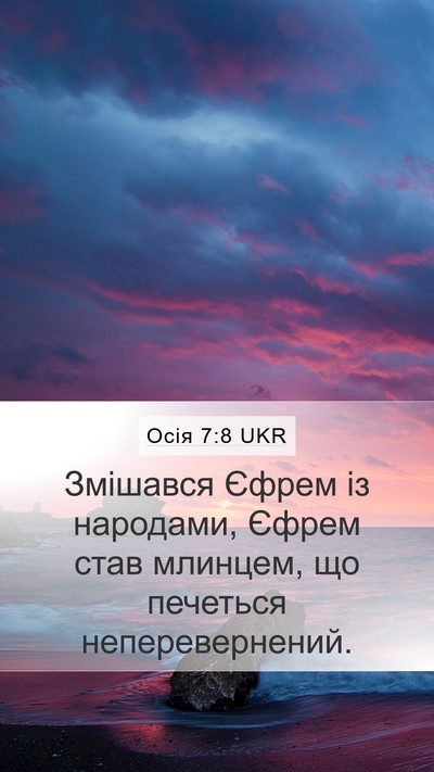 Осія 7:8 UKR Bible Verse Image
