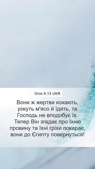 Осія 8:13 UKR Bible Verse Image