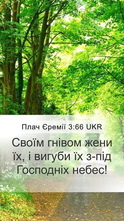 Плач Єремії 3:66 UKR Bible Verse Image