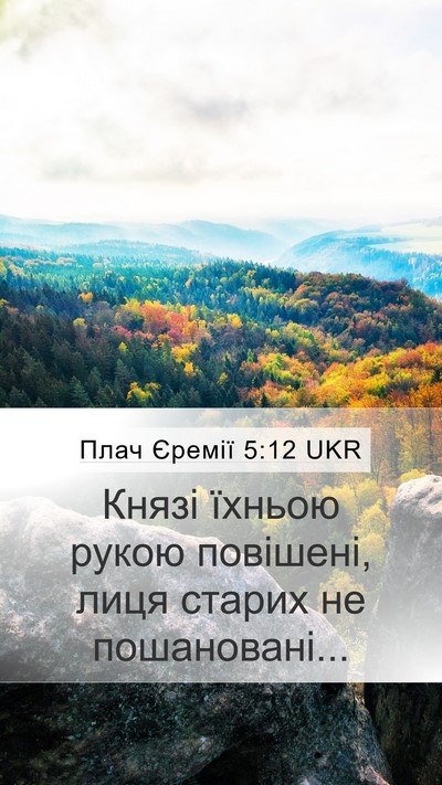 Плач Єремії 5:12 UKR Bible Verse Image