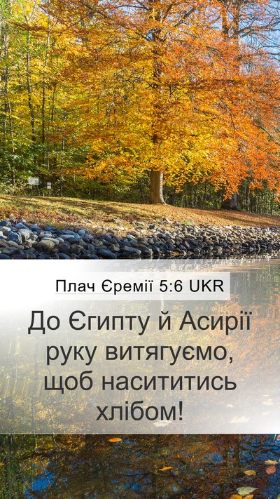 Плач Єремії 5:6 UKR Bible Verse Image