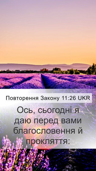 Повторення Закону 11:26 UKR Bible Verse Image