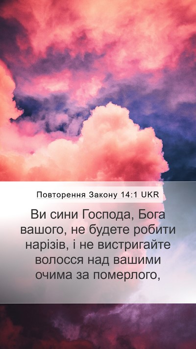 Повторення Закону 14:1 UKR Bible Verse Image