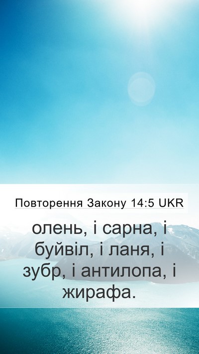 Повторення Закону 14:5 UKR Mobile Phone Wallpaper - олень, і сарна, і буйвіл, і - Mobile Bible Verse Wallpaper