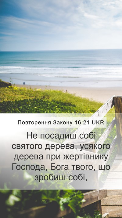 Повторення Закону 16:21 UKR Bible Verse Image