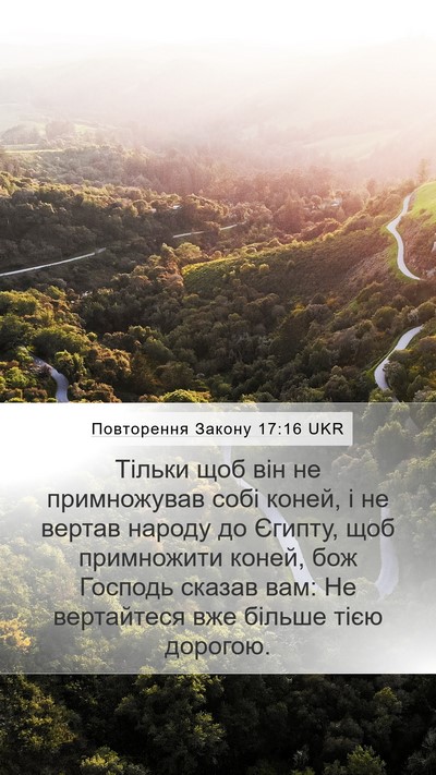 Повторення Закону 17:16 UKR Bible Verse Image