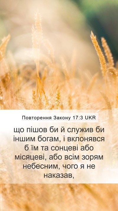 Повторення Закону 17:3 UKR Bible Verse Image