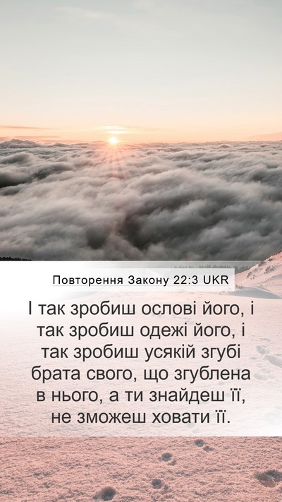 Повторення Закону 22:3 UKR Mobile Phone Wallpaper - І так зробиш ослові його, і - Mobile Bible Verse Wallpaper