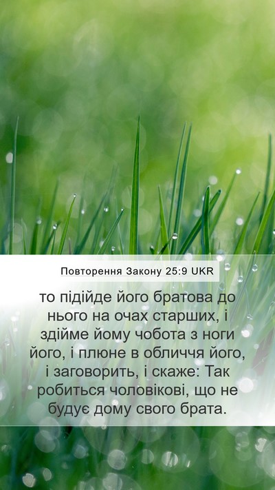Повторення Закону 25:9 UKR Bible Verse Image