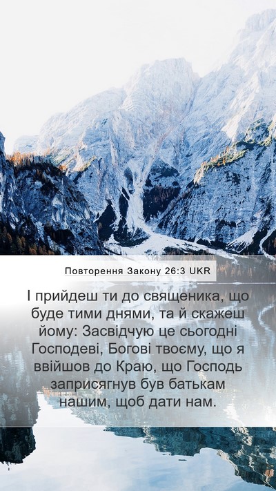 Повторення Закону 26:3 UKR Mobile Phone Wallpaper - І прийдеш ти до священика, - Mobile Bible Verse Wallpaper