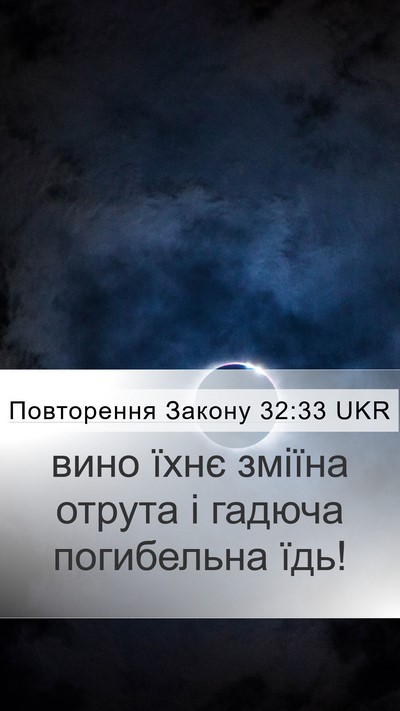 Повторення Закону 32:33 UKR Bible Verse Image