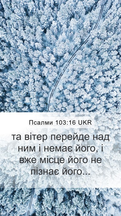 Псалми 103:16 UKR Mobile Phone Wallpaper - та вітер перейде над ним і - Mobile Bible Verse Wallpaper
