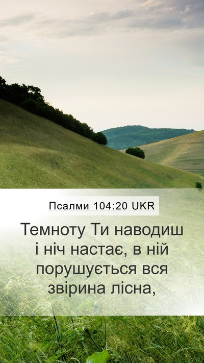 Псалми 104:20 UKR Bible Verse Image