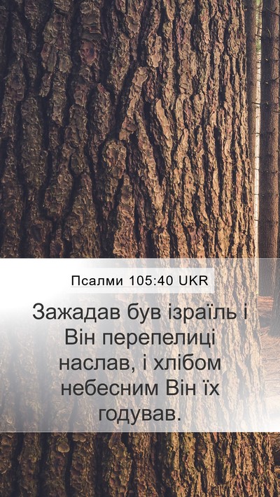 Псалми 105:40 UKR Bible Verse Image