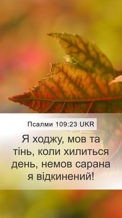 Псалми 109:23 UKR Bible Verse Image