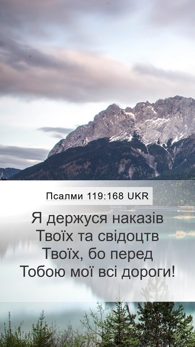 Псалми 119:168 UKR Mobile Phone Wallpaper - Я держуся наказів Твоїх та - Mobile Bible Verse Wallpaper