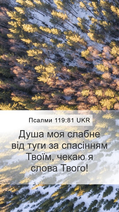 Псалми 119:81 UKR Bible Verse Image