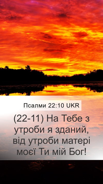 Псалми 22:10 UKR Mobile Phone Wallpaper - (22-11) На Тебе з утроби я - Mobile Bible Verse Wallpaper