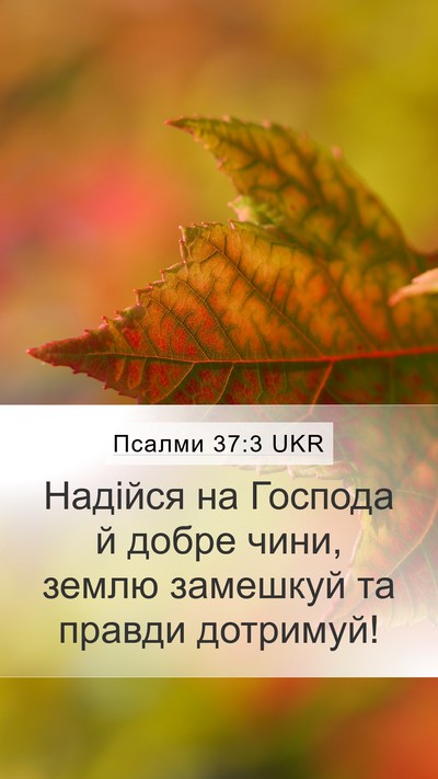 Псалми 37:3 UKR Bible Verse Image