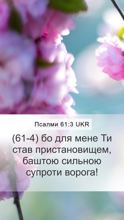 Псалми 61:3 UKR Bible Verse Image
