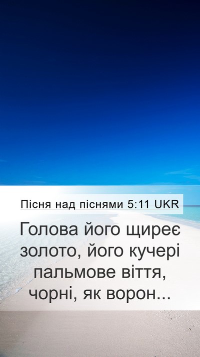 Пісня над піснями 5:11 UKR Mobile Phone Wallpaper - Голова його щиреє золото, - Mobile Bible Verse Wallpaper
