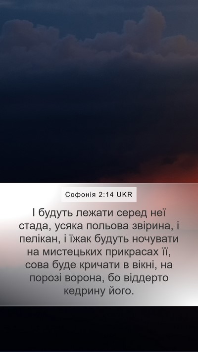 Софонія 2:14 UKR Bible Verse Image
