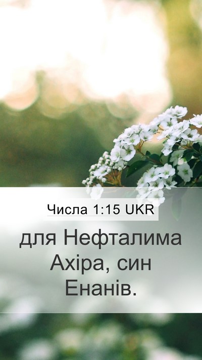 Числа 1:15 UKR Mobile Phone Wallpaper - для Нефталима Ахіра, син - Mobile Bible Verse Wallpaper