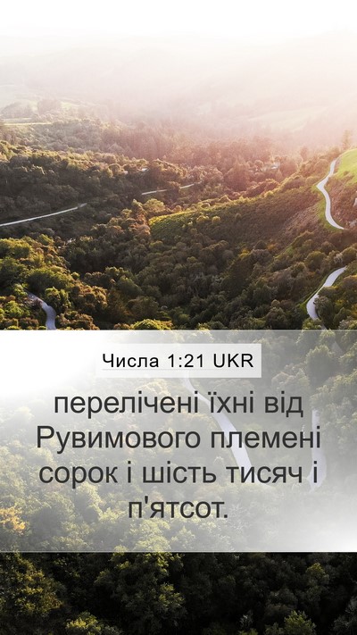 Числа 1:21 UKR Bible Verse Image