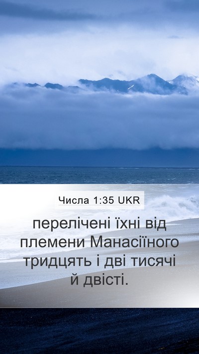 Числа 1:35 UKR Bible Verse Image