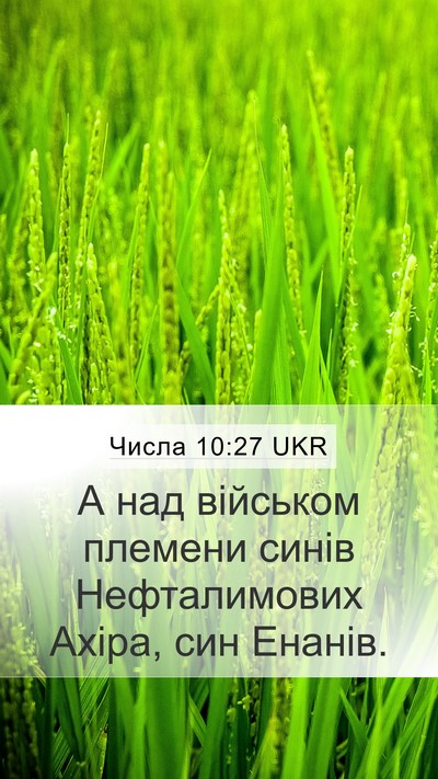 Числа 10:27 UKR Bible Verse Image