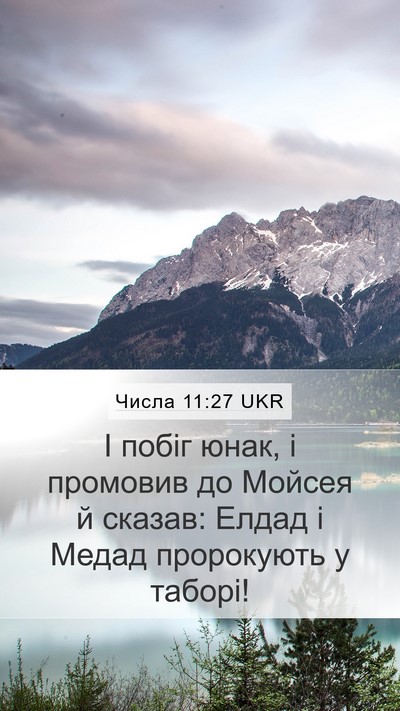 Числа 11:27 UKR Mobile Phone Wallpaper - І побіг юнак, і промовив до - Mobile Bible Verse Wallpaper