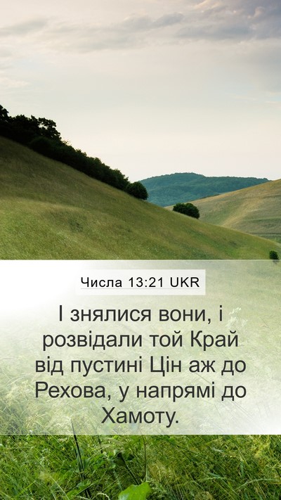 Числа 13:21 UKR Bible Verse Image