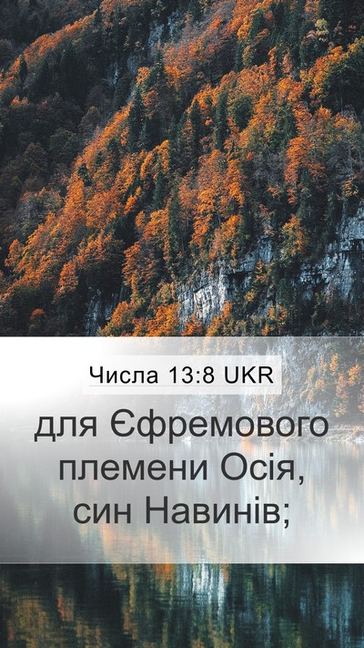 Числа 13:8 UKR Mobile Phone Wallpaper - для Єфремового племени - Mobile Bible Verse Wallpaper