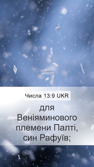 Числа 13:9 UKR Mobile Phone Wallpaper - для Веніяминового племени - Mobile Bible Verse Wallpaper