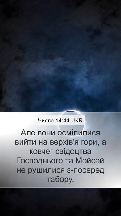 Числа 14:44 UKR Bible Verse Image
