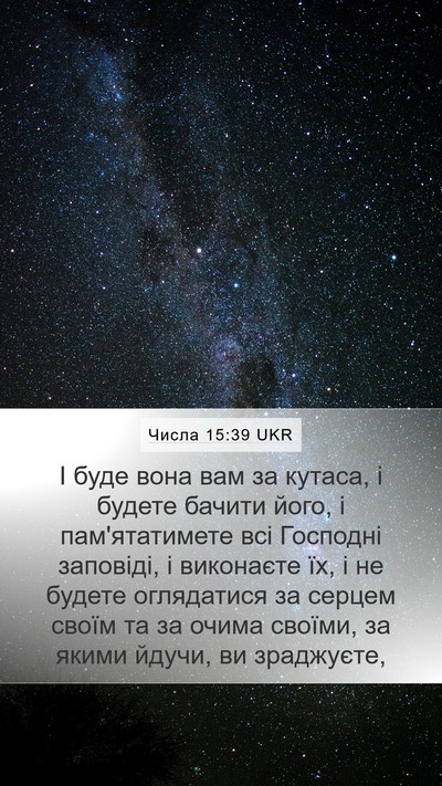 Числа 15:39 UKR Bible Verse Image