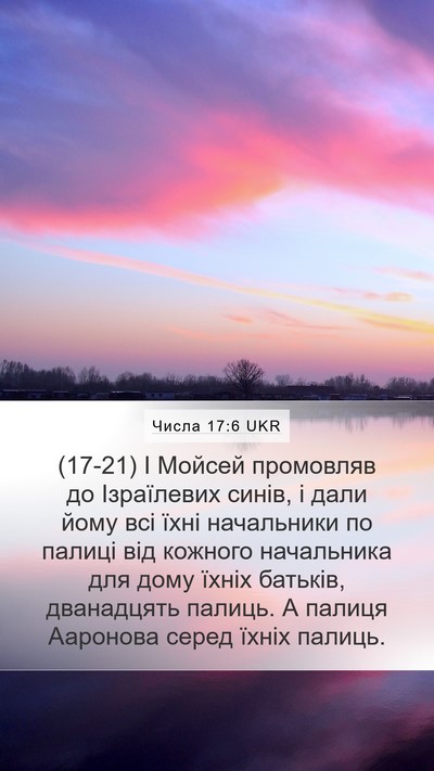 Числа 17:6 UKR Bible Verse Image