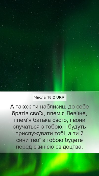 Числа 18:2 UKR Bible Verse Image