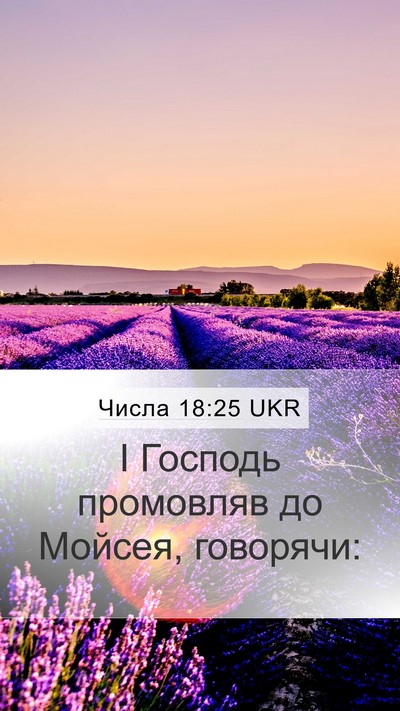 Числа 18:25 UKR Mobile Phone Wallpaper - І Господь промовляв до - Mobile Bible Verse Wallpaper