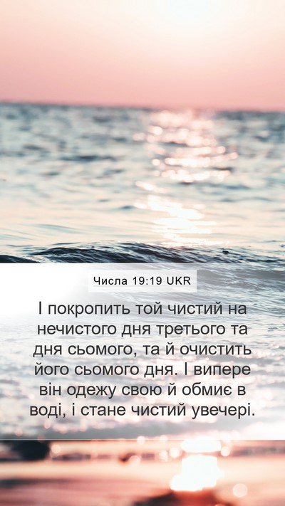 Числа 19:19 UKR Bible Verse Image