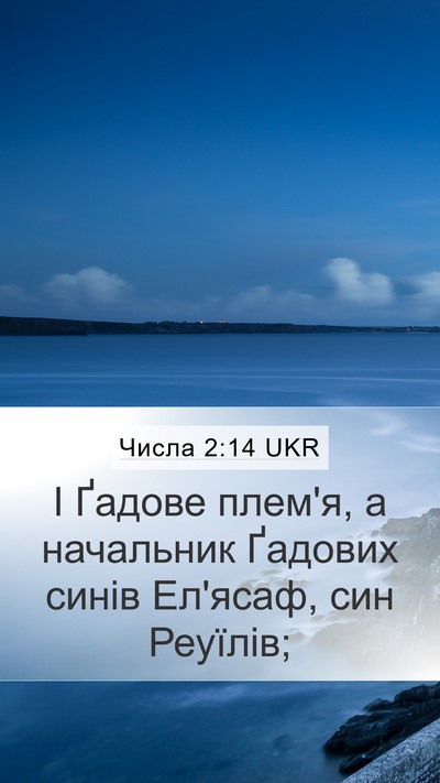 Числа 2:14 UKR Bible Verse Image