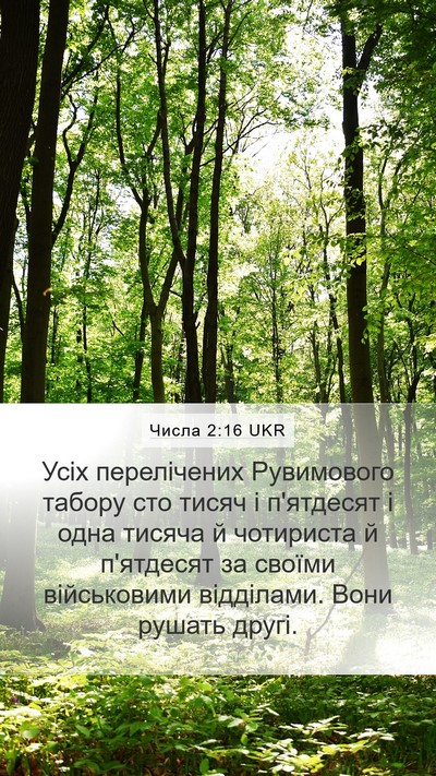 Числа 2:16 UKR Bible Verse Image