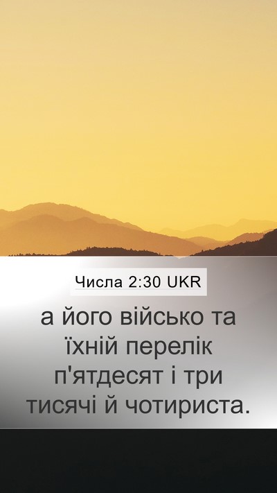 Числа 2:30 UKR Mobile Phone Wallpaper - а його військо та їхній - Mobile Bible Verse Wallpaper