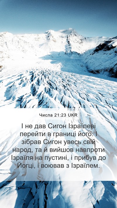 Числа 21:23 UKR Bible Verse Image