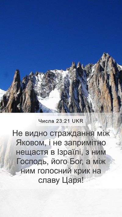 Числа 23:21 UKR Bible Verse Image