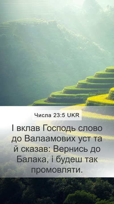 Числа 23:5 UKR Mobile Phone Wallpaper - І вклав Господь слово до - Mobile Bible Verse Wallpaper