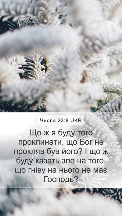 Числа 23:8 UKR Mobile Phone Wallpaper - Що ж я буду того - Mobile Bible Verse Wallpaper