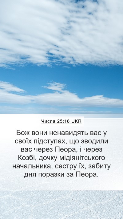 Числа 25:18 UKR Bible Verse Image